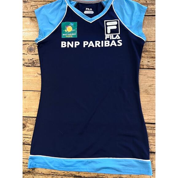 Fila Navy and Sky Blue Tank Top - Picture 1 of 9